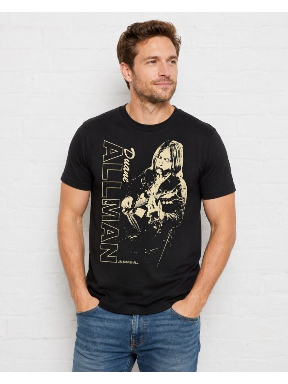 Jim Marshall Duane Allman Graphic Tee Black Southern Rock Band Shirt M